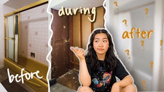 Finishing My Extreme Bathroom Makeover Finally part 4 mustard bathtub begone  JENerationDIY [upl. by Aleusnoc]