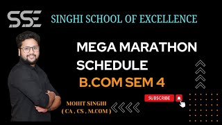 MEGA MARATHON SCHEDULE FOR SEM4  bcom sem4 calcuttauniversity sse education marathon [upl. by Htezzil]