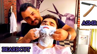 ASMR BARBER BEARDCUT  Lets Throw Your Fatigue And Stress Together [upl. by Brosy]