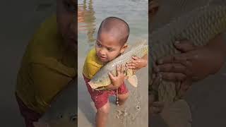 Amazing Boy Catching Fish By Hand fishing [upl. by Ainslie]