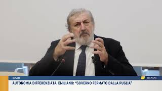 Autonomia differenziata Emiliano “Governo fermato dalla Puglia” [upl. by Elatnahc862]