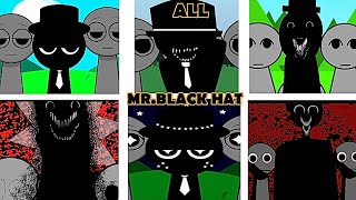 Incredibox  Sprunki ALL MRBLACK HAT in Random Different Mods [upl. by Lehacim958]