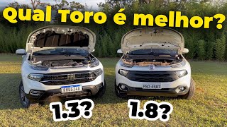 NOVA FIAT TORO 13 TURBO X TORO 18 avaliação  comparativo [upl. by Midge627]