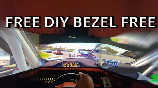 FREE DIY Bezel Free Triple Screen setup Sim Racing [upl. by Ronaele94]