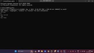 Executing simple Python program statements in Command Prompt [upl. by Dadinirt]