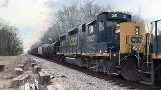 CSX L449 northbound up the grade in Gibson TN [upl. by Ariik392]