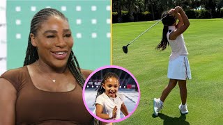 Serena Williams Daughter Olympia Swaps Tennis for Golf In A Stunning Display of Talent🏌🏽‍♀️ [upl. by Yllop]