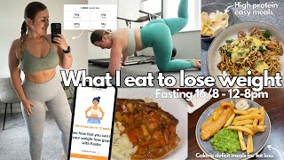 WHAT I EAT TO LOSE WEIGHT fasting 168 1900 calories  high protein meals [upl. by Dunton199]