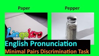 English Pronunciation Minimal Pairs Discrimination Task [upl. by Caldeira]