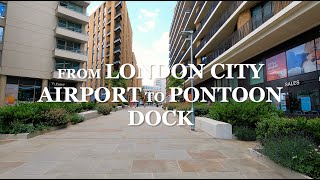 London City Airport to Pontoon Dock and West Silvertown  Thames Barrier  Thames Barrier Park [upl. by Salangi]