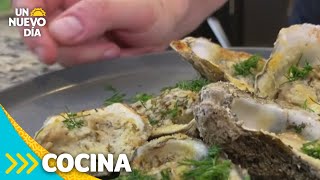 Ostras receta casera para prepararlas al horno deliciosamente  Un Nuevo Día  Telemundo [upl. by Fishback]