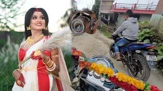 Durga Puja Agomoni Shoot Bts  Adarsh Pradhan Vlogs [upl. by Ahterahs589]