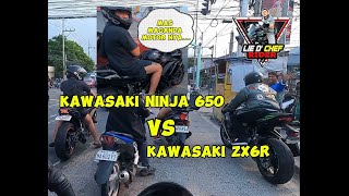 Kawasaki Ninja 650 Vs Kawasaki ZX6R [upl. by Cappella]