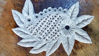 Easy Nokshi pitha design Full Pitha designTania hand work [upl. by Hussein289]