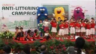 NEAs AntiLittering Campaign Launch Opening Item by Kinderland Child Care  MOM [upl. by Anerok926]