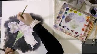 How to paint an Iris  Preview ⎮ Billy Showell ⎮Watercolour Beautiful [upl. by Peedus]