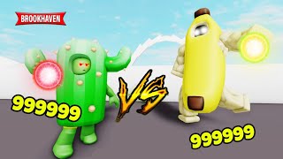 CACTUS RAGE 999999 VS BANANE 999999  BROOKHAVEN  ROBLOX [upl. by Ggerc]