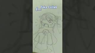 Fake Collab lwater gun trend art drawfake Collab duet [upl. by Ttsepmet25]