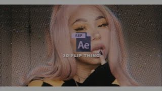 3d null flip  after effects tutorial [upl. by Atinwahs]