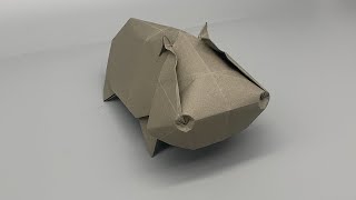 Origami Hippopotamus  Easy Origami Hippo  Origami Hippo [upl. by Eolhc]