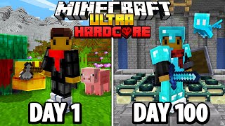 I Spent 100 Days in ULTRA HARDCORE PLUS Minecraft Heres What Happened [upl. by Goodkin540]