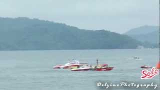 Power Boat Solo lands safe after it flips [upl. by Kciremed16]