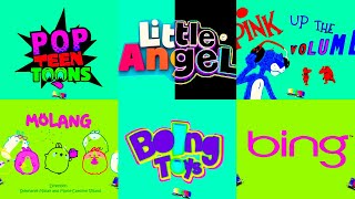 Super Logo Mega Compilation Pop Teen Toons Logo The pink panther Little Angel Boing Toys Effects [upl. by Love434]