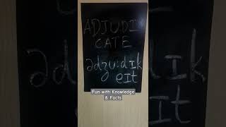 How to pronounce ADJUDICATE [upl. by Naliorf]