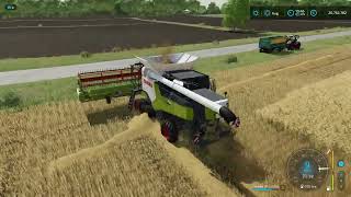 Farming Simulator 22 Újrét Map 11 Tritikálé aratás 02 Claas Trion 720 Fendt 722 Vario Gen7 [upl. by Baelbeer717]