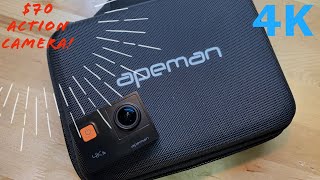 Apeman A80 Action Camera Unboxing  Review 4K for 70 [upl. by Achorn]