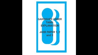 GARNISHEE ORDER TAMIL EXPLANATION [upl. by Derfnam]