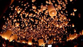 Floating Lanterns Festival  Yi Peng  Loy Krathong  Chiang Mai Thailand [upl. by Sirraj]