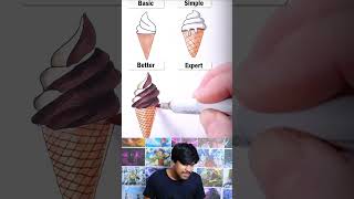 How to draw a ice cream noob vs pro [upl. by Onaicilef]