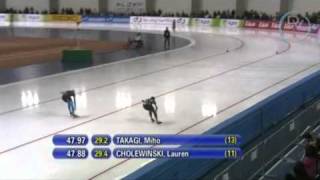 Miho Takagi amp Lauren Cholewinski 1000m 2nd round Obihiro 2010 [upl. by Marshal853]