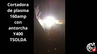 Cortadora de plasma 160amp con antorcha Y400 TSOLDA [upl. by Wardle]