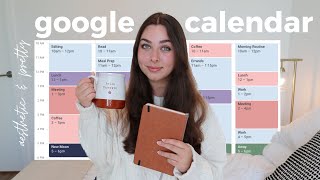 how to make your google calendar look pretty  aesthetic color coding [upl. by Dietrich]