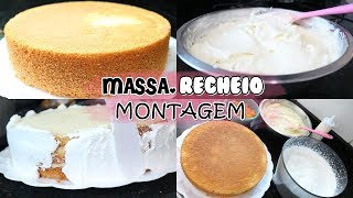 BOLO DE ANIVERSÁRIO SIMPLES E FÁCIL 🎂 Receita Completa Passo a Passo [upl. by Newel]