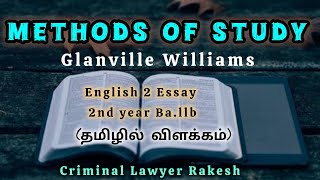 METHODS OF STUDY IN TAMIL BY GLANVILLE WILLIAMS METHODS OF STUDY BY GLANVILLE WILLIAMS IN TAMIL [upl. by Prudie397]