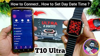 how to connect T10 ultra smartwatch with mobile [upl. by Asseneg]