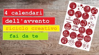 CALENDARIO AVVENTO fai da te 4 idee  riciclo creativo tutorial 41 [upl. by Akins]