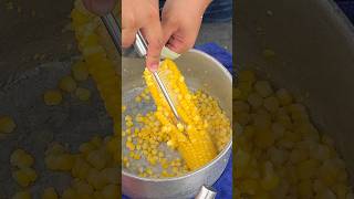 Perfect Corn Peeling Skills  Malaysian Street Food [upl. by Ham]