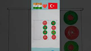 Bangladesh Flag ❤️ Turkey Flag  Independence Day Drawing  Republic Day Drawing art [upl. by Kindig61]