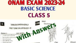 Onam exam 202324 Questions and Answers Class 5 Basic Science Kerala syllabus  Answer key [upl. by Ardnaeed994]