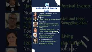 National Book Award2024PercivalEverettKingsolverJason De LeónLena KhalafLin KingShifa Saltagi [upl. by Loggins]