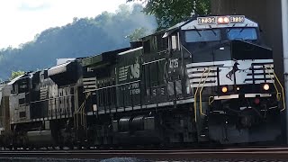 NS 4735 Leads 64T Through Tarentum PA  7724 [upl. by Atsirhc]