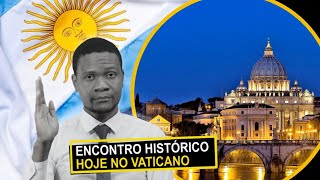 Presidente argentino finalmente vai ter com o Papa Francisco em reunião privada [upl. by Akiner318]