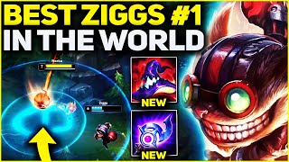 RANK 1 BEST ZIGGS IN THE WORLD AMAZING GAMEPLAY  Season 13 League of Legends [upl. by Dorrie]