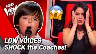 Most Unexpected LOW amp DEEP Voices on The Voice Kids 😱 [upl. by Timmie]