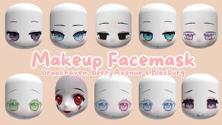 Cute White FaceMask for Berry Avenue Bloxburg and Brookhaven Roblox  Part 1 [upl. by Erej]