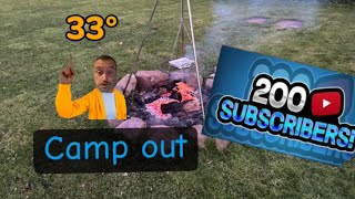 Cold camping campingvibes camping camping gearbackyardcamping campingmeals campfire fire [upl. by Atteynot919]